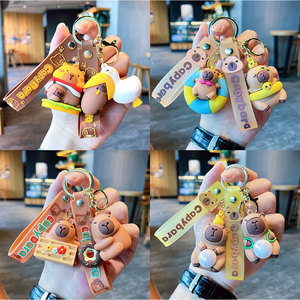 El más nuevo <span class=keywords><strong>3D</strong></span> Capybara PVC llavero Animal forma Capybara duradero dibujos animados regalo creativo para Navidad - Product Image 2