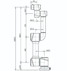 <span class=keywords><strong>Robot</strong></span> collaboratif AUBO <span class=keywords><strong>i5</strong></span> à 6 axes, charge utile de 5 kg, portée de 886,5 mm, Cobot - Product Image 6