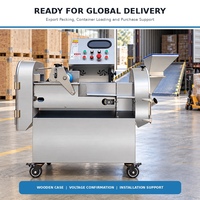 Commerciële Voedselverwerker 3.15KW Fruit Groente Snijder Tandwielmotor 220/380V 120mm Transportband 600-1000kg/u voor Centrale Keuken