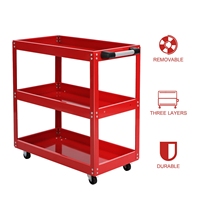 Chariot utilitaire à roulettes à 3 plateaux, chariot à outils d'atelier, armoire de rangement mobile, organisateur, chariots pour ateliers, garages