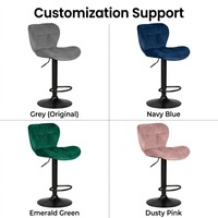 Chaise de comptoir pivotante personnalisable, siège en cuir, base en métal, hauteur réglable, pour studio de maquillage, académie de beauté professionnelle