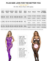 Bodystocking en Nylon sans couture pour femmes Méthode de tissage tricotée en résille Sexy transparente pour l'érotisme chaud Dropshipping