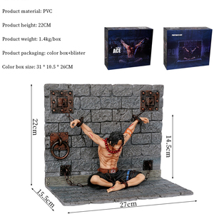 PVC de alta calidad de 22cm para Prison Portgas D <span class=keywords><strong>Ace</strong></span> Anime modelo de dibujos animados figura de acción para colección - Product Image 2