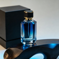 Flacon de parfum en verre transparent de luxe de 50 ml avec bouchon de parfum, flacons pulvérisateurs cosmétiques, emballage en gros