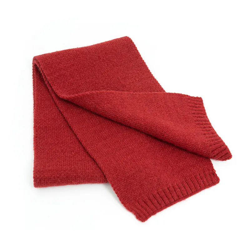 कारखाने प्रत्यक्ष बिक्री फैशन डिजाइन नरम गर्म सर्दियों के स्कार्फ महिलाओं के लिए चंकी बुना हुआ सादे स्कार्फ