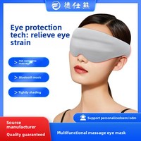 Masseur oculaire avec compresse chaude et musique, soulage la fatigue oculaire, la sécheresse, masque oculaire pour dormir, batterie intégrée 500mAh, cadeau d'anniversaire