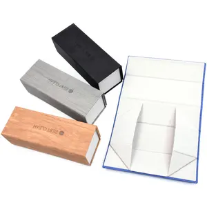 Беступаковочный футляр для очков высокого качества с логотипом ручной работы из искусственной кожи Футляр для солнцезащитных очков квадратная коробка для очков