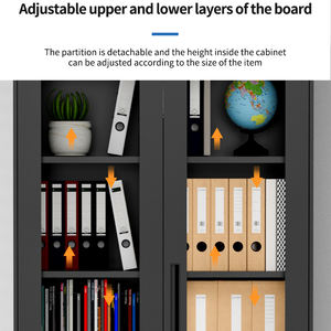 הנמכר ביותר מתכת פלדה משרד ריהוט נייד מילוי ארונות ניידים עם תאי אחסון שקופים - Product Image 5
