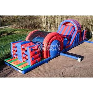 Ensemble d'obstacles commerciaux durables de guerrier <span class=keywords><strong>Ninja</strong></span> d'air 3 en 1 course d'obstacles gonflable toxique de maison de saut de précipitation pour des adultes n des enfants - Product Image 4