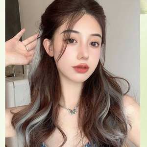 วิกผมผู้หญิงย้อมสีแบบห้อยหูและ<span class=keywords><strong>ไฮ</strong></span><span class=keywords><strong>ไล</strong></span>ต์แบบไร้รอยต่อสไตล์กลุ่มผู้หญิงแฟชั่นบุคลิกภาพ - Product Image 2