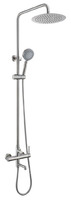 Ensemble de douche à effet pluie, mitigeur thermostatique en acier inoxydable, réglable, haute pression, finition polie, garantie 5 ans
