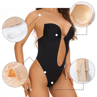FF3498 robe de soirée sans couture grande taille body shaper col en V profond body sous-vêtements string dos nu sans bretelles shapewear