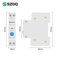 63A Mini disjoncteur WiFi intelligent Protection contre les surcharges compteur de puissance télécommande sans fil interrupteur ménage industriel en plastique