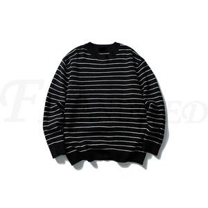 <span class=keywords><strong>Pull</strong></span> d'hiver en acrylique respirant à rayures noires <span class=keywords><strong>et</strong></span> blanches pour <span class=keywords><strong>homme</strong></span> Feienrui - Product Image 1
