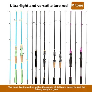 <span class=keywords><strong>Canna</strong></span> <span class=keywords><strong>da</strong></span> Pesca in Fibra di Carbonio 2 Sezioni Azione Media Veloce MF Manico in Legno per Spinning e Casting per Bass, Carpa, Lago - Product Image 3