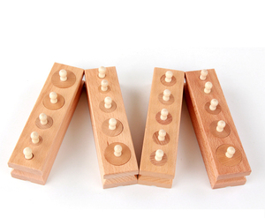 Montessori de madera juguetes de madera didácticos y educativos para los niños cilindro hembra juguete bebé de la práctica del d - Product Image 5