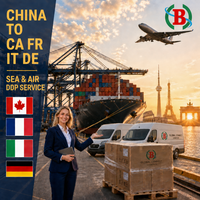 Agent transitaire maritime, transport maritime international, DDP porte à porte, Chine vers Canada, France, Italie, Allemagne