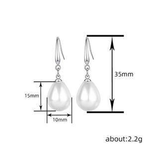 Bolex Vakutaa – boucles d'oreilles en argent plaqué or blanc avec perle de culture d'eau douce de forme baroque, bijoux classiques pour femmes - Product Image 6