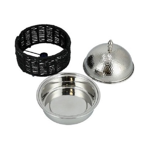 Nouveau Style Moyen-Orient Culture Casserole Hotpot Argent Poli Couvercle En Métal Servant Buffet Casserole - Product Image 2