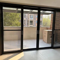 Puertas Batientes de Aleación de Aluminio Nuevas, Resistentes a Impactos de Huracanes, Impermeables, para Uso Interior/Exterior, Diseño Moderno, para Apartamentos y Villas