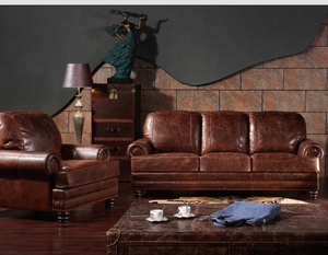 Klassieke <span class=keywords><strong>Lounge</strong></span> Hoekbank Meubels Koninklijke Lederen Woonkamer Sofa Set Luxe China Synthetische Echt Lederen Retro Sofa - Product Image 5