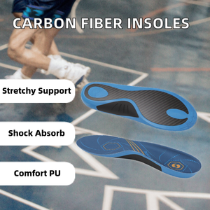 Semelles de sport en fibre de carbone haute élasticité, plaque de carbone à absorption des chocs, confortables pour le saut vertical, soutien de la voûte plantaire en PU - Product Image 2