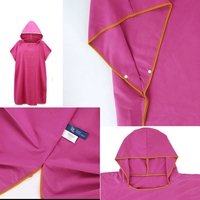 Custom Designed Suede Hooded Surf Poncho Quick Dry Microfiber Towel Summer Ling Robe with Hooded Towel