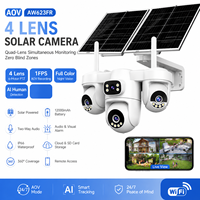 Caméra IP à quatre objectifs AW623FR, caméra de surveillance intelligente avec suivi humain par IA, audio bidirectionnel, alarme et surveillance à distance