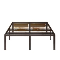 WEKIS Cadre de lit en acier inoxydable et fer, durable, moderne, style Mid-Century, avec rangement, pour école, appartement, chambre, entrepôt