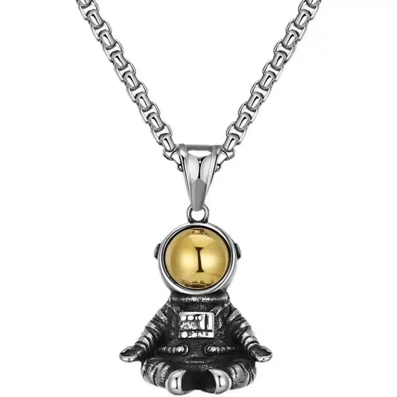 Collier avec pendentif d'astronaute de marque de mode européenne et américaine Offre Spéciale