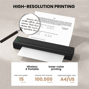 Impresora portátil Newyes, portátil, inalámbrica, de viaje, A4, papel térmico, impresora <span class=keywords><strong>sin</strong></span> <span class=keywords><strong>tinta</strong></span> para oficina, coche y hogar - Product Image 3