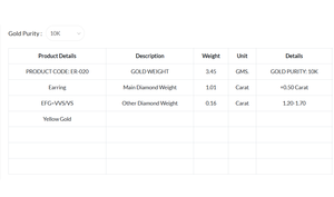 ต่างหูเพชรทรงแปดเหลี่ยม CVD Lab Grown รุ่น Regal Brilliance Solitaire ชุบทอง 10K ดีไซน์ทันสมัย สวยหรู ระยิบระยับ เหมาะเป็นของขวัญ - Product Image 6
