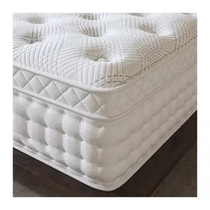 OEM Service Pocket / Bonnell Spring Matress Memory Foam Hybrid King Queen Size Mattress Rolled In A Box For Bed Hotel
