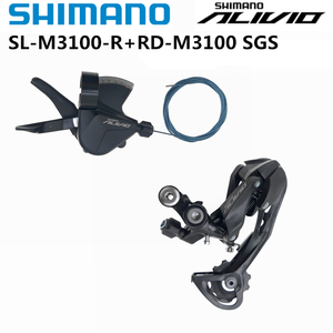 Pour <span class=keywords><strong>Shimano</strong></span> <span class=keywords><strong>Alivio</strong></span> M3100 9s Levier de changement de vitesse droit Dérailleur arrière SGS <span class=keywords><strong>9</strong></span> <span class=keywords><strong>vitesses</strong></span> Mini groupe pour VTT Vélo de montagne - Product Image 2