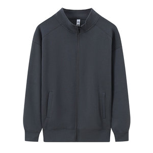 Minnie Cotton <b>Stand</b> Collar Zip Up Sweatshirt Long Sleeve Unisex Restaurant Workwear Autumn Winter Uniform - Product Image 4