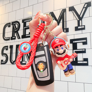 Llaveros de PVC 3D de Dibujos Animados de Anime <span class=keywords><strong>Super</strong></span> <span class=keywords><strong>Mario</strong></span> <span class=keywords><strong>Bros</strong></span>, Llavero de Goma Personalizado con Forma de Hongo, <span class=keywords><strong>Luigi</strong></span>, Yoshi, Regalo Promocional - Product Image 3