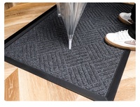 Tapis d'entrée luxueux fait main CORFEEL, tapis de protection contre les saletés, lavable, intérieur/extérieur, pour maison et commerce