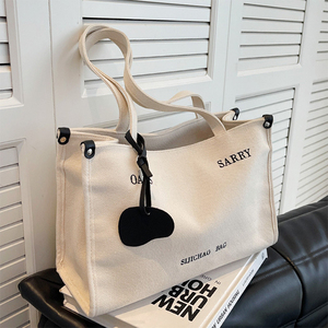 Mùa Hè Hàn Quốc Mini Tote Túi Nhà Sản Xuất Của Đơn Giản Vải Bông Với Biểu Tượng Tùy Chỉnh In Phụ Nữ Của Mua Sắm Với Đồng Bằng Dây Kéo - Product Image 1