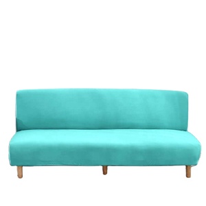 Funda Elástica Para Sofá Cama Sin Brazos | Cubre Sillón Plegable, Chaise Longue O Puf | Protectora Lavable A Máquina | Color Azul