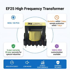 Transformador de Ferrita de Alta Frecuencia Personalizado EF25, Transformador Reductor de Voltaje, Fabricante de Transformadores de Potencia para PCB de 220, 230, 240v a 120v - Product Image 1