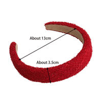 Corée tempérament Festival Diademas Para Mujer doux tricoté laine éponge rouge noël bandeau mode luxe coloré bandeau