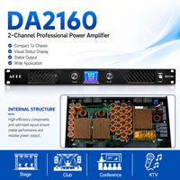Amplificateur de puissance numérique 1600W avec écran LCD, double canal, amplificateur audio professionnel pour DJ, enceintes PA, caissons de basses et sonorisation en direct