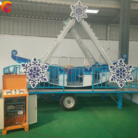 Service professionnel OEM et ODM manèges d'attractions pour enfants, mini bateau pirate portable pour enfants avec remorque