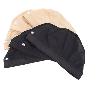 Gorro de Peluca de Red de Encaje Negro al por Mayor, Malla <span class=keywords><strong>El</strong></span>ástica de Spandex con Metal <span class=keywords><strong>para</strong></span> Hacer Accesorios de Peluca, Empaquetado en Bolsa - Product Image 4