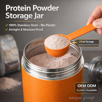 Conteneur de stockage alimentaire empilable hermétique en acier inoxydable, pot à café, thé, matcha, boîte de voyage, vente en gros