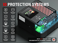 Démarreur de batterie de voiture portable professionnel 13200mAh 2700A, compresseur de pompe à air, gonfleur 150PSI, banque d'alimentation 12V, camion 760CCA