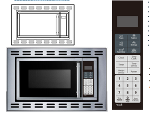 Top Quality 0.9 Cuft Stainless Steel Green LED Display Built-in Drawer Microwave Oven for Home Use DMB90-25LBSGU-B7H Kitchen Mic - Product Image 2
