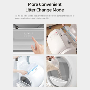 Caja de Arena Inteligente para Gatos, Redonda, de 65L, Autolimpiable, con Bajo Nivel de Ruido, Operación Táctil, Control por Aplicación, Plástico ABS Resistente, Venta al Por Mayor - Product Image 5