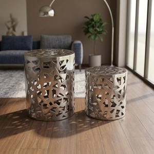 Ensemble de tabourets en aluminium, lot de 2 pièces - Product Image 4