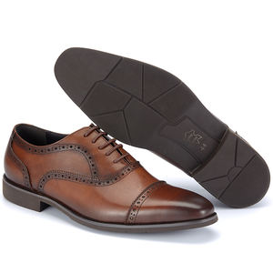 2024 Vintage hecho a mano de cuero genuino Brogues <span class=keywords><strong>Oxford</strong></span> zapatos para hombres estilo de negocios ligero resistente para Bodas de otoño - Product Image 4